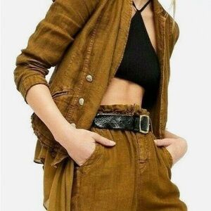 Free People Green Layered Utility Jacket
